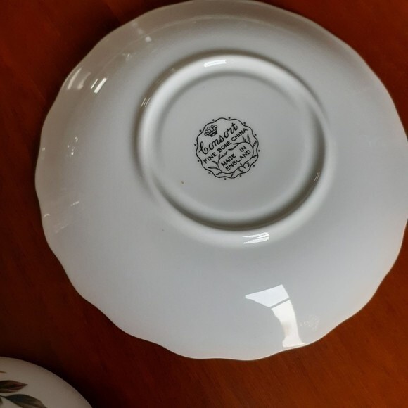 Consort fine bone china Rose tea cup saucer serveware  coffee floral - Picture 4 of 6